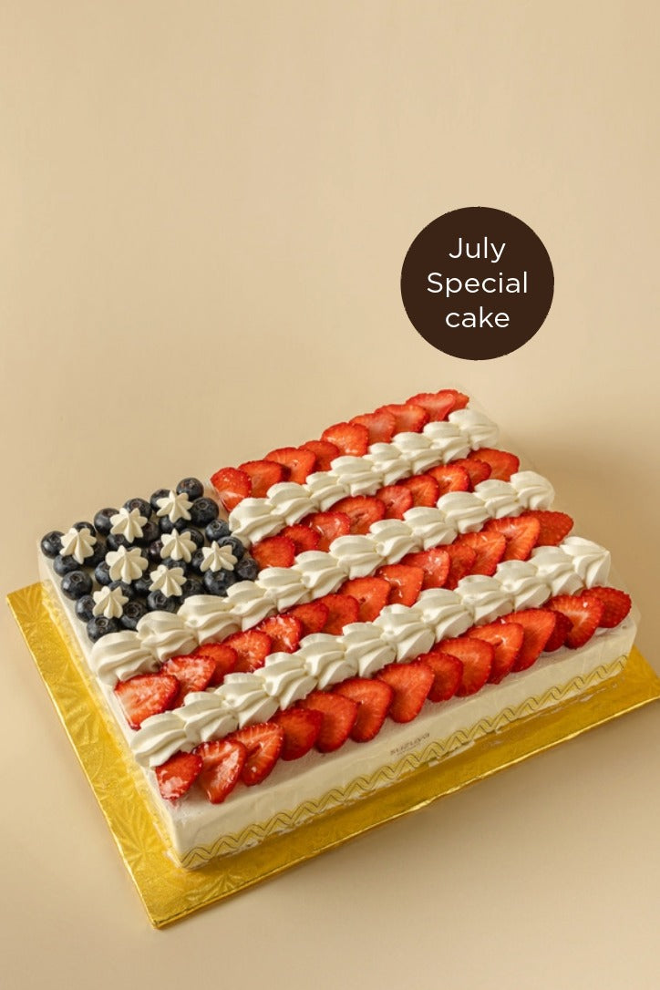 Red White & Berry Cake